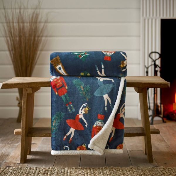 Deyongs Nutcracker Navy 125cm x 150cm - Throw